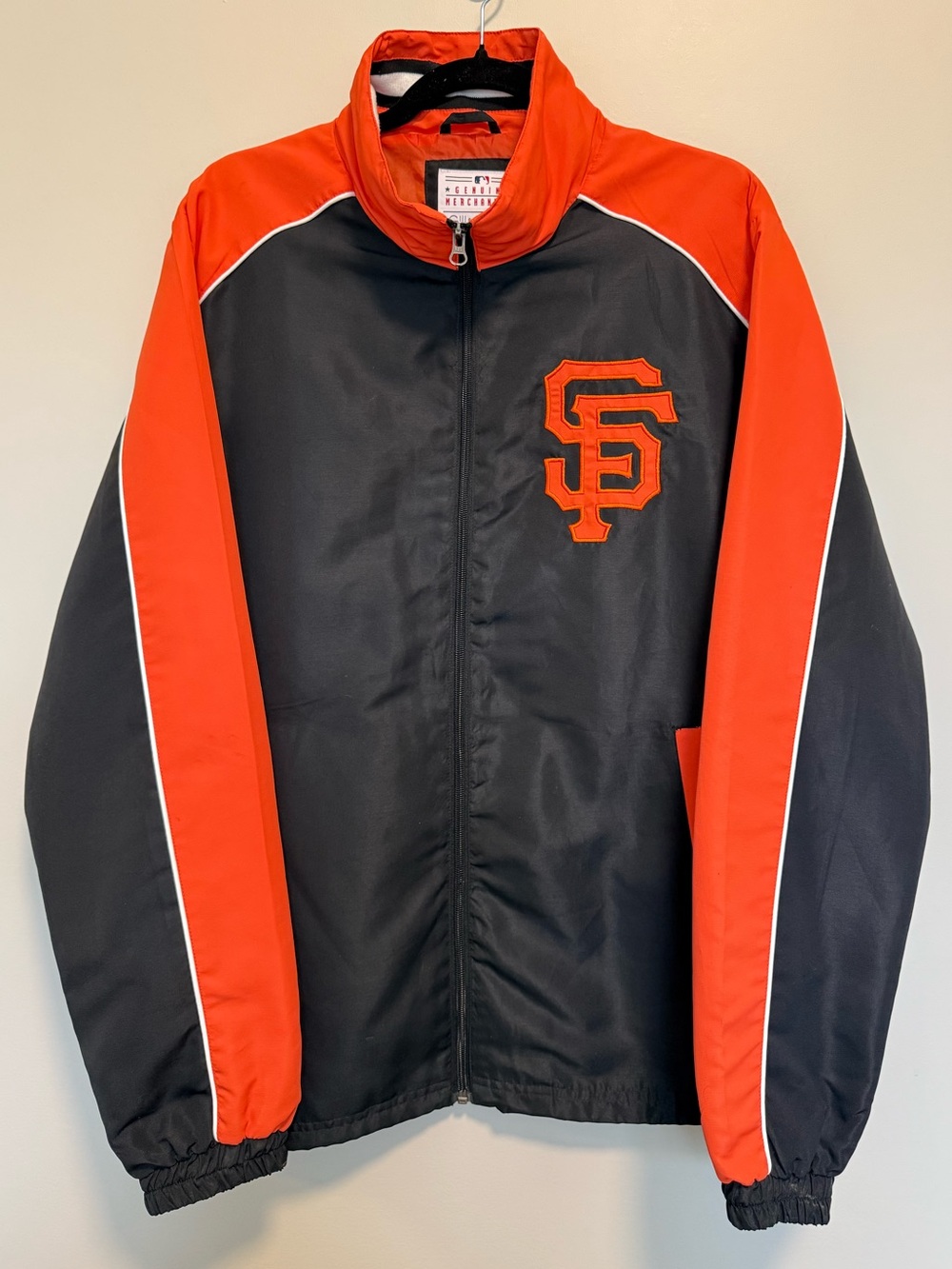 San Francisco Giants G-III Carl Banks Full Zip Jacket Black Orange Men’s Small